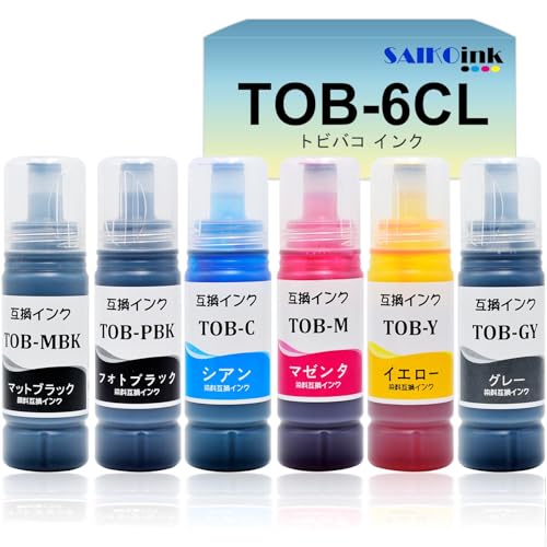 Amazon.co.jp: TOB-6CL トビバコ インク エプソン TOB 互換インク